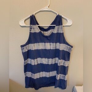 Blue/White Tie-Dye Tank Top - Goodfellow & Co